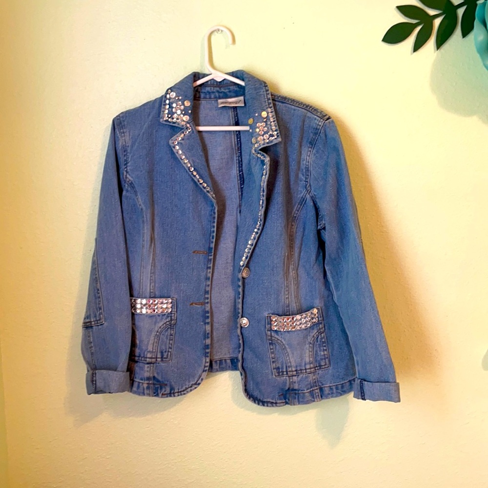 Women’s bedazzled Jean jacket